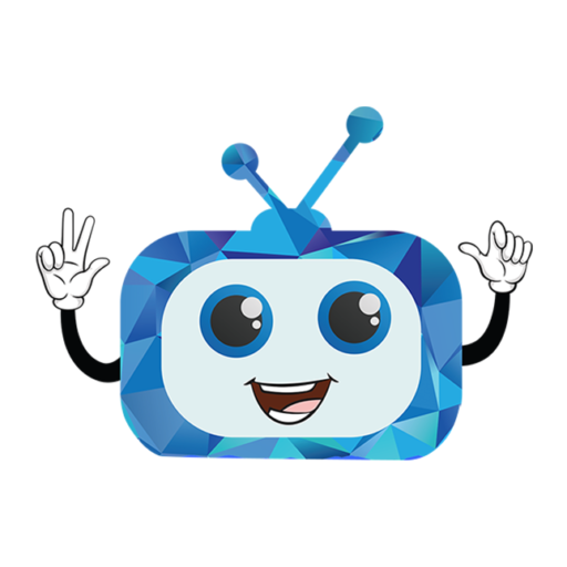 A cartoon computer with a cheerful face, two antennas, and hands.